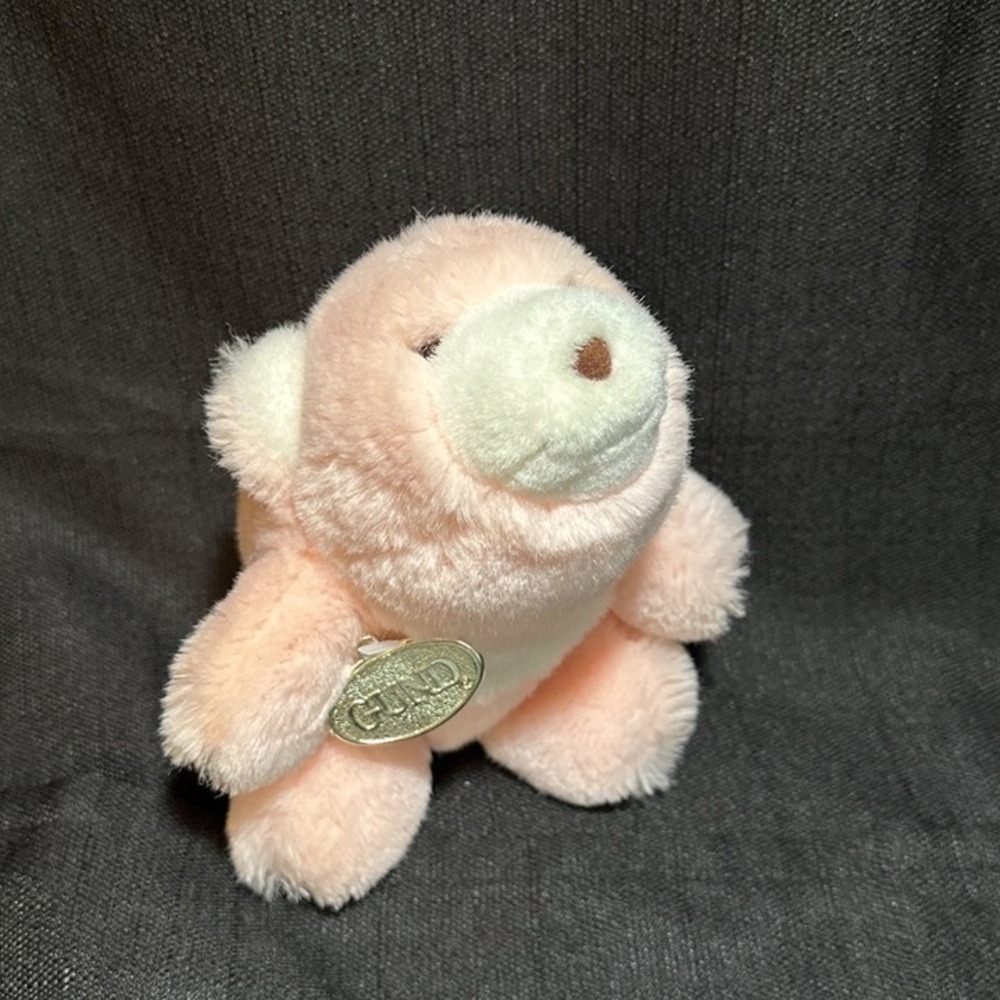 Gund SNUFFLES Pink Plush Teddy Bear 6" Stuffed Animal Lovey Toy 1980 Vintage Tag